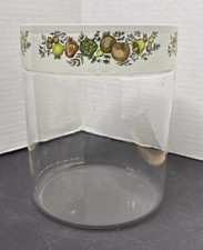 Vintage Made In USA Pyrex Spice of Life Canister See N Store Large Apple Lemon
