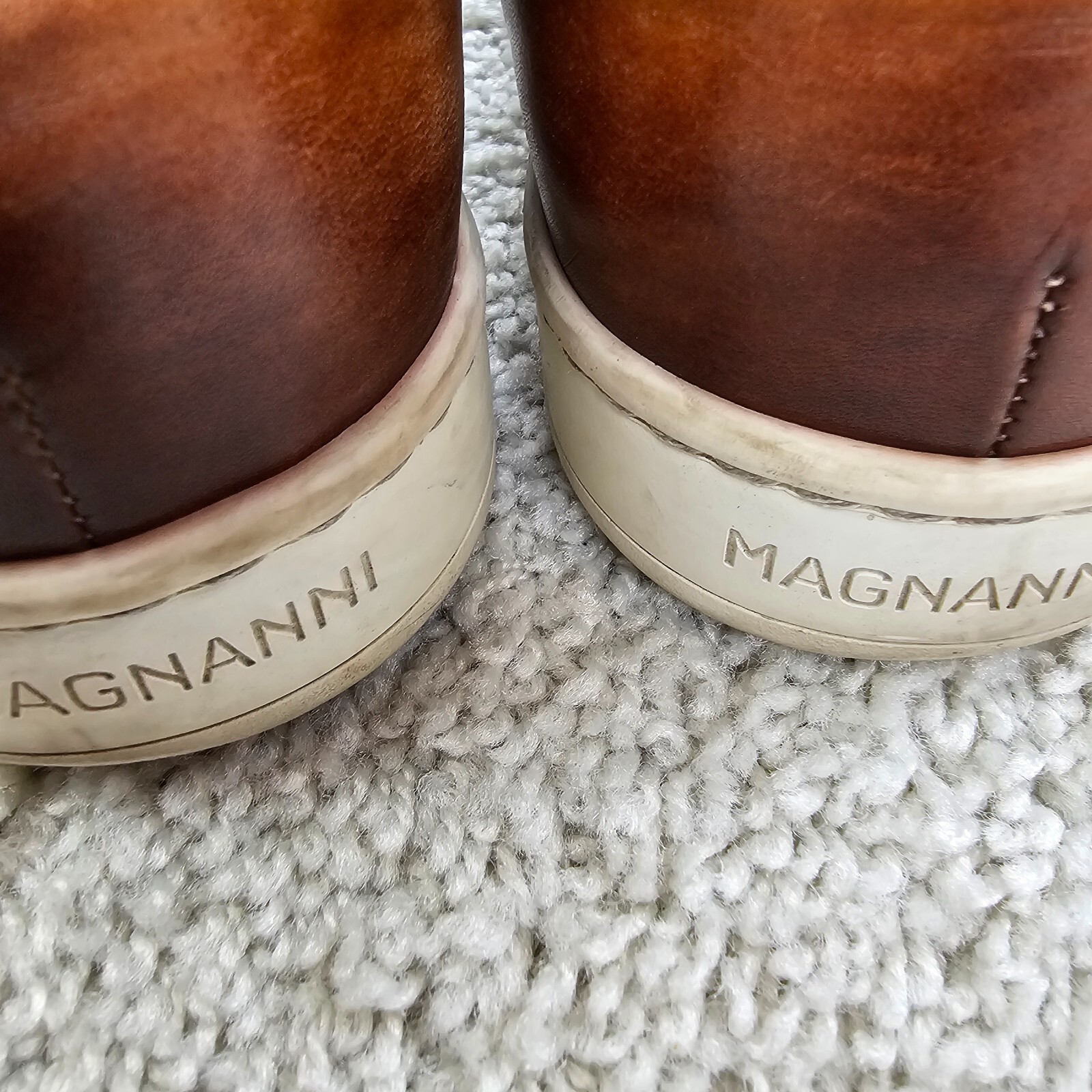 Magnanni 20837 Elonso Brown Leather Lace Up Sneakers Shoe Mens Size 10.