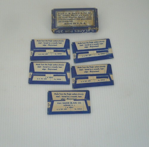 Vintage Fan Double Edge Razor Blades w/Box Swedish Steel - Picture 2 of 7