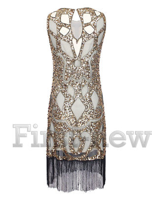 1920s Flapper Dress Great Gatsby Party Cocktail Sequins Fringed Tassels Dresses | eBay 1920s Flapper Dress Great Gatsby Party Cocktail Sequins Fringed Tassels Dresses | eBay
