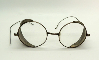 Vintage Willson Safety Goggles Eye Glasses Wire Rim Mesh As-Is Steam Punk