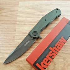 Kershaw Concierge Folding Knife 3.25" D2 Tool Steel Blade Green Micarta Handle