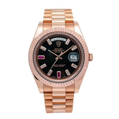 Rolex 218235 Rose Gold Rolex Used Rolex Day-Date II 218235 Brown