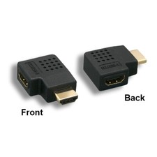 Kentek HDMI Male to Female Vertical 270 Degree Port Saver Adapter Gold-Plated