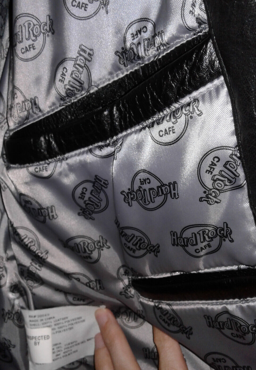 VTG Hard Rock Cafe Tokyo Leather Bomber Jacket Black Men VTG Hard Rock Cafe Tokyo Leather Bomber Jacket Black Men