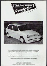 Tickford Austin MG Metro Body Styling Kit Early 1980s UK Single Sheet Brochure