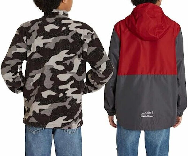 Eddie Bauer Boy's (Kids) Grey/Red 3-in-1 Jacket (1511268) Sizes XS