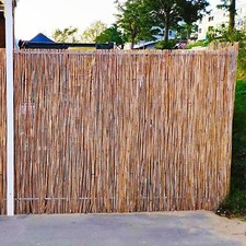 4m Natural Peeled Reed Panel Screening Fencing Fence Roll Outdoor Garden