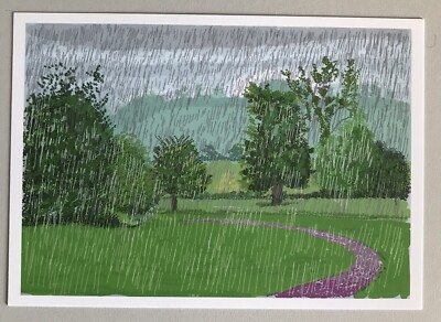 DAVID HOCKNEY, ''''DIE ANKUNFT DES FRÜHLINGS, NORMANDIE'''' Ausstellungskunstkarte, 2021.