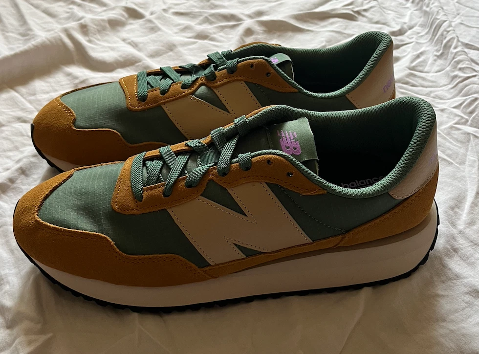 NEW BALANCE MENS BRAND NEW MS237IB SNEAKERS SIZE 11.5 BROWN/GREEN 