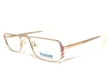 NEW VINTAGE WINDSOR DRAMA GOLD READING RETRO EYEGLASSES RX 50-19-140 MM ITALY