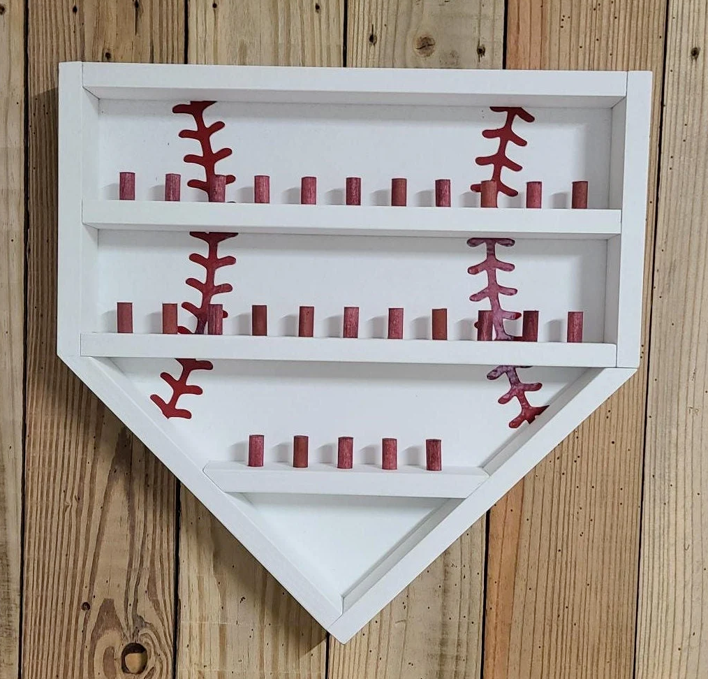 Wood Burned Baseball Softball Ring Holder. Championship Ring Display. Softball Decor. Custom Handmade Gift. Sports. Trophy Rings | MakerPlace By