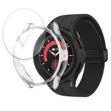 Bubble-Free Screen Protector PC Case F Samsung Galaxy Watch 5 Pro 45mm SM-R925U