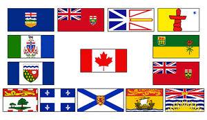PRINCE EDWARD ISLAND CANADA PROVINCIAL FLAG METALLIC BUMPER STICKER 4 X 3 INCH
