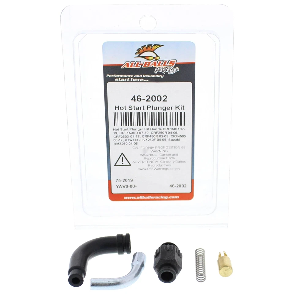 All Balls Hot Start Plunger Kit (46-2002) for Honda CRF450X 05-17 CRF450R 02-08 Foto 3 de 4