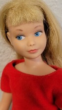 Vintage Barbie sis, SKIPPER BLONDE straight leg Mattel 1960s Fashion Doll Case