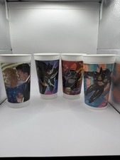 1992 McDonalds Batman Returns Plastic Cups Lot Of 4 No Lids
