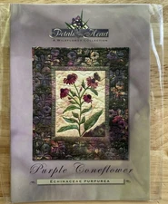 Pine Needles Art Quilt Petals Of My Heart Series PURPLE CONEFLOWER Block Pattern