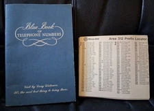 Vintage ILLINOIS BELL Area Code 312 PREFIX LOCATOR List & ILL BELL Blue Book