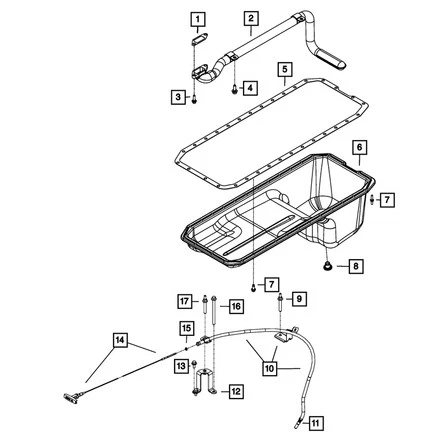 Tapón de drenaje de aceite de motor Mopar 68210509AA para 2013 2023 Ram 2500/3500 Foto 2 de 4