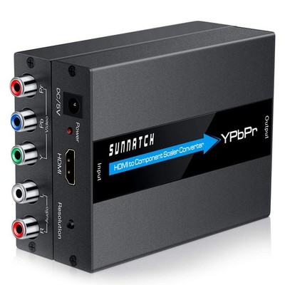 HDMI to Component Converter with Scaler Function, 1080P HDMI to RGB YPbPr 5RC