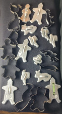 22 Vintage  Aluminum Cookie Cutters Some w/Ha...