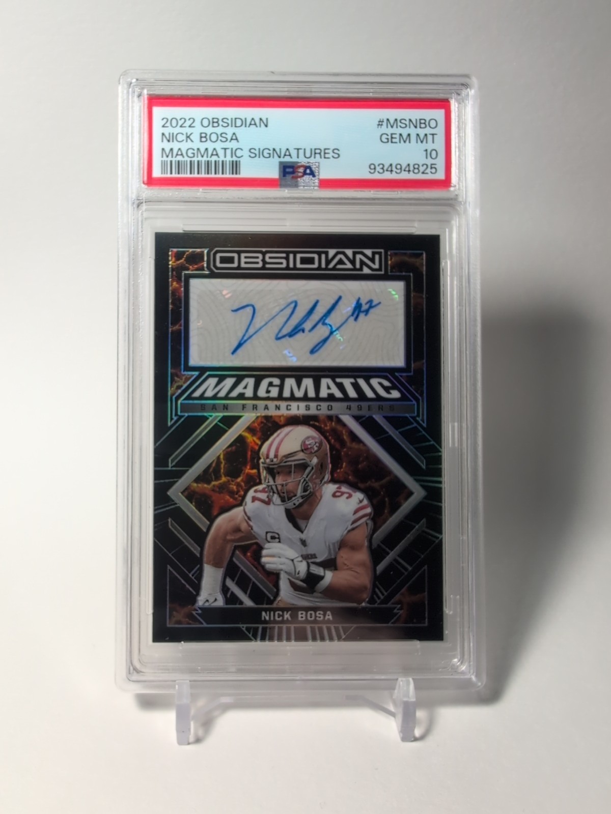 Nick Bosa 2022 Obsidian Magmatic Auto /100 PSA 10 