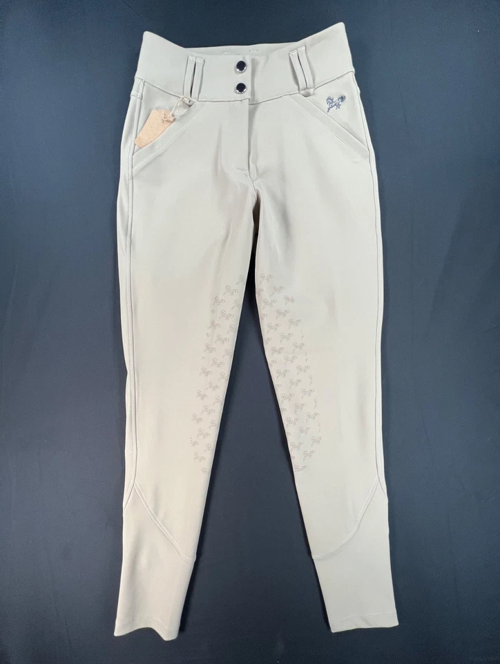 Nuevos pantalones de exhibición Pesazia x EXEQ con agarre para rodilla cremallera frontal bronceado (talla 24) - Precio de venta sugerido por el fabricante $235 Foto 2 de 4