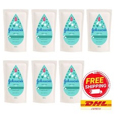 7x Johnson's Baby Milk Bath Refill 600ml Gentle Daily Cleansing Soft Baby Skin