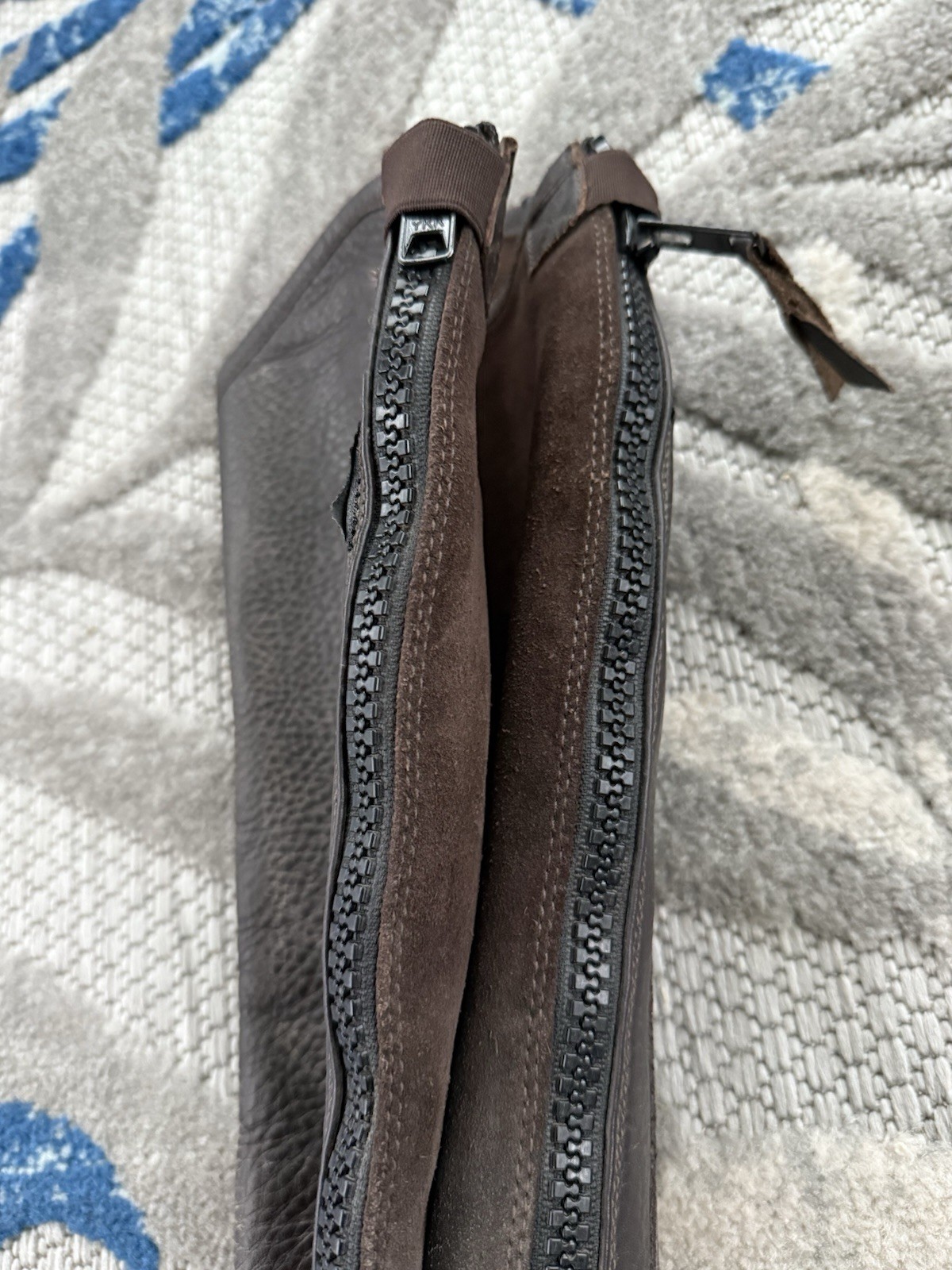 Ariat Concord Half Chaps Small Short Suede Grain Leather Snap & Zip Brown