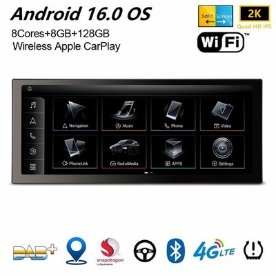 12,3'' Qualcomm 8GB+128GB Android 16 Autoradio Für Audi Q5 Navi CarPlay DAB+ Wifi