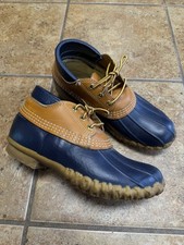 Vintage L.L. Bean Maine Hunting Shoes Blue Duck Boots Women's 8 USA Made
