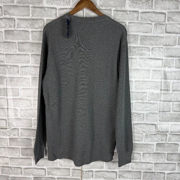 Polo Ralph Lauren Gris Gofre Texturizado Manga Larga Cuello Redondo Camiseta Hombres XL NUEVO CON ETIQUETAS Foto 4 de 4