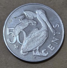 BRITISH VIRGIN ISLANDS  FIFTY (50) CENTS COIN 1974 (QUEEN ELIZABETH II)