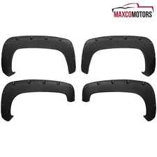 Fits 1988-1998 Chevy GMC C/K 1500 Rugged Textured Pocket Style Fender Flares 4PC
