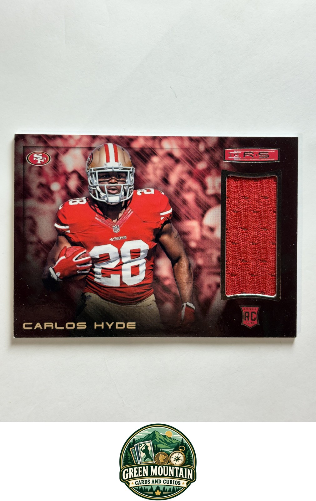 Carlos Hyde Panini Rookies & Stars Rookie Materials #10 Base