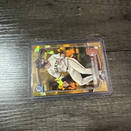 2025 Bowman James Tibbs III Chrome Prospects Gold Sapphire 04/50 - Picture 4 of 7