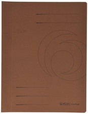 Herlitz A4 Manilla Folded Flat File - Brown Pack of 10 