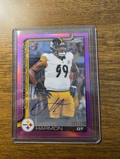 2025 Topps Chrome Derrick Harmon Rookie Auto RC Pink Refractor #/250 Steelers