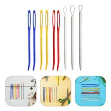 9 Pieces Aluminum Bent Tip Tapestry And Wool Needles For Threading