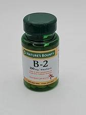 Nature's Bounty Vitamin B-2 100mg Riboflavin 100 Caps Exp 01/29