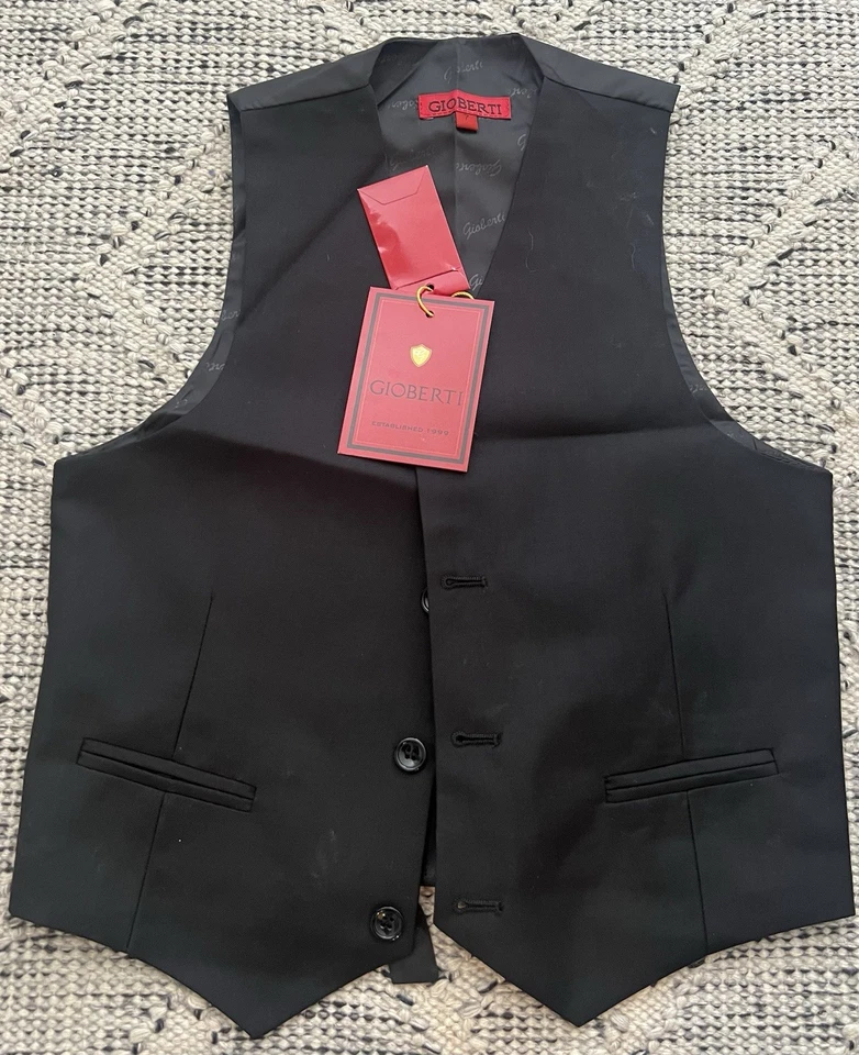 Gioberti Boy's Vest and Pants Suit Size 7 Black - Image 2 of 4