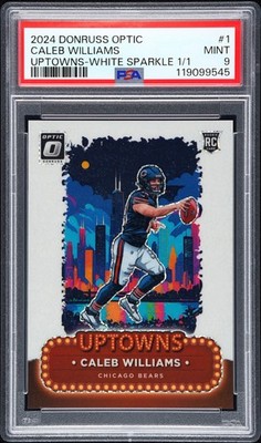 2024 PANINI DONRUSS OPTIC UPTOWNS #1 CALEB WILLIAMS UPTOWNS-WHITE SPARKLE 1/1
