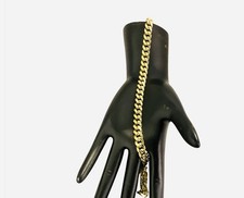 14k Gold Miami Cuban Link Bracelet Semi Hollow 8.5  