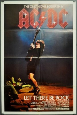 AC-DC LET THERE Be ROCK 1982 ORIGINAL 27X41 1ST RELEASE MOVIE POSTER PHIL RUDD