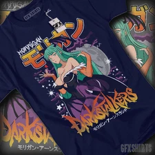 Darkstalkers Shirt Morrigan Aensland Anime Manga Hentai Waifu Cosplay T-Shirt