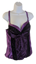 Cacique, bustier, purple and black, size 18-20, New with Tags