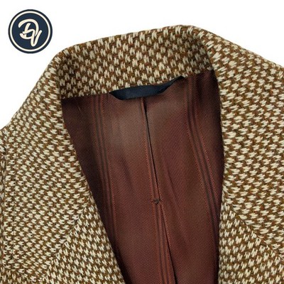 1970's 40 R Bloomingdale's '' The Under Graduate '' Light Brown Knit Tweed Blazer
