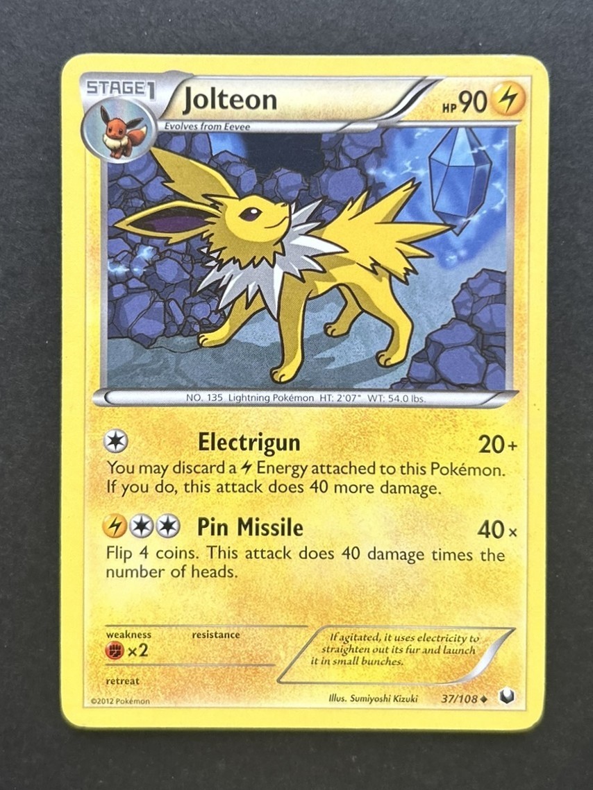 Pokémon TCG Jolteon Dark Explorers 37/108 Regular Uncommon LP