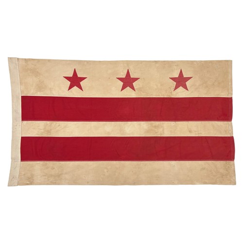 Vintage Cotton Sewn Washington DC Flag Cloth USA American Capital Columbia